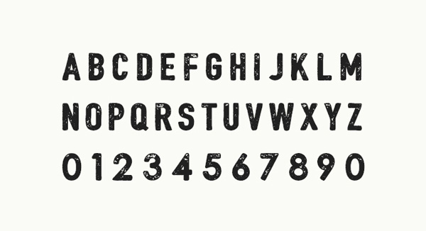 Free distressed serif font